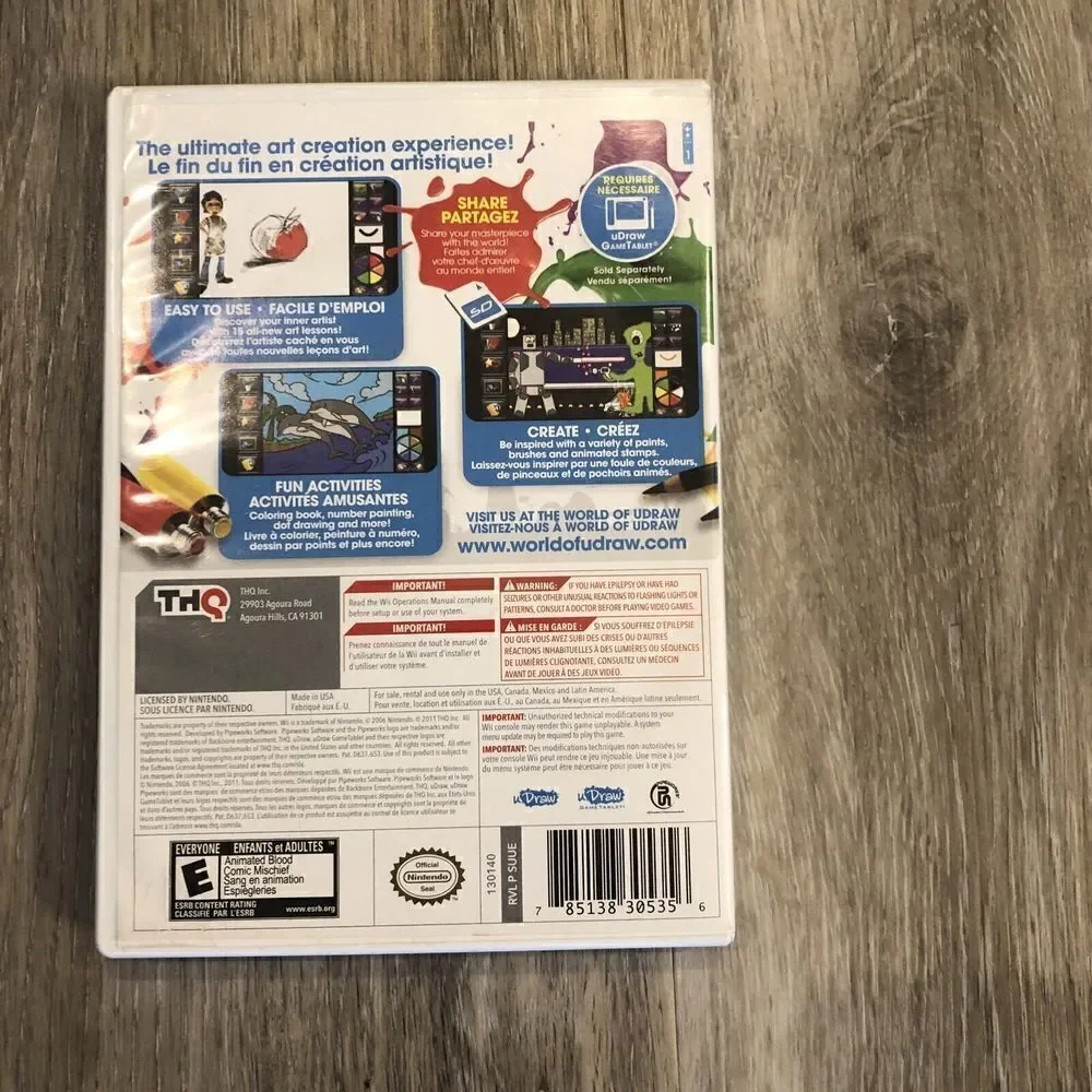 uDraw Studio: Instant Artist Wii Game Complete Case With Manual